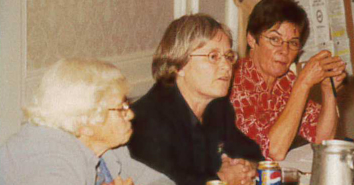 Kate Buczek, possibly the first woman organizer on the UE staff, historian (and former UE activist) Lisa Kannenberg, and former UE General Secretary-Treasurer Amy Newell
