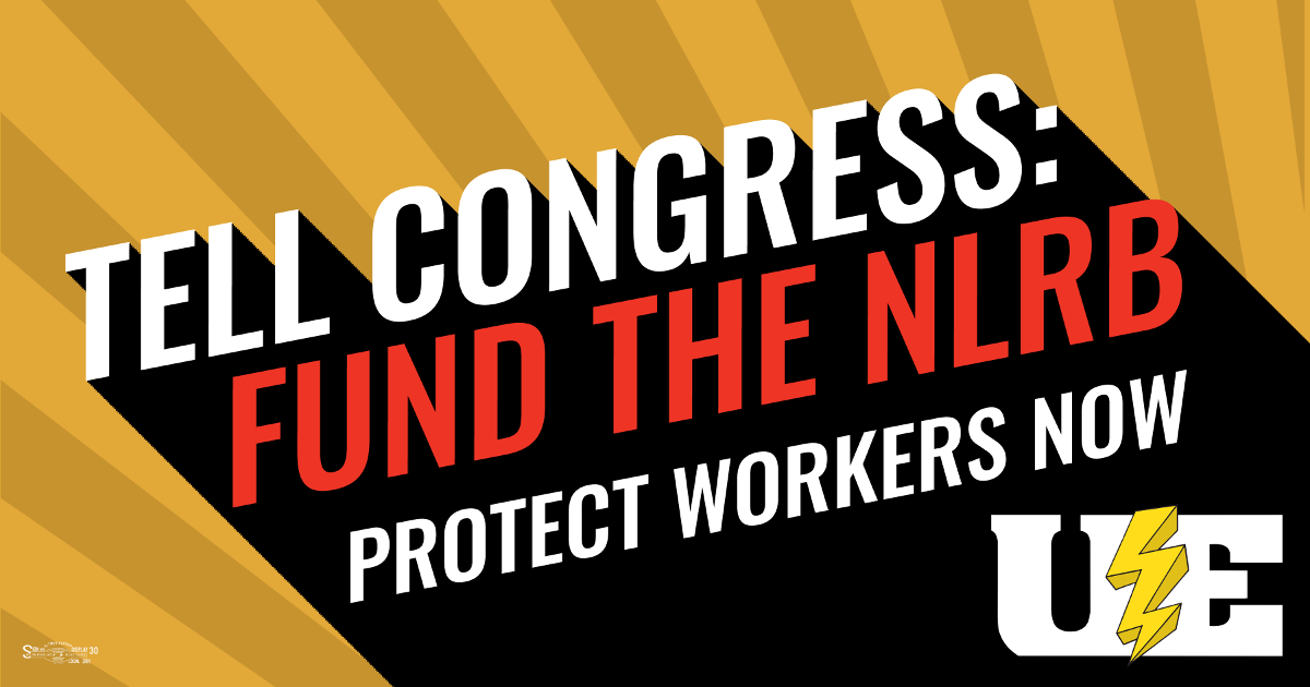 Tell Congress: Fund the NLRB! Protect Workers Now!