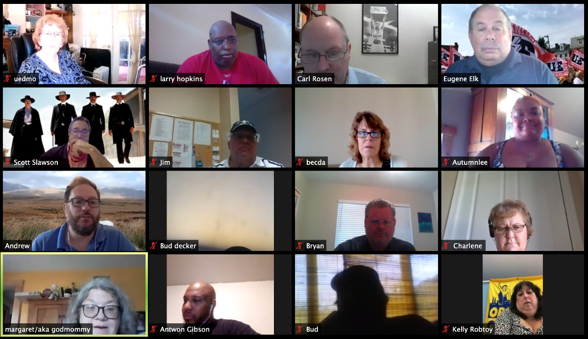 UE General Executive Board meeting over Zoom