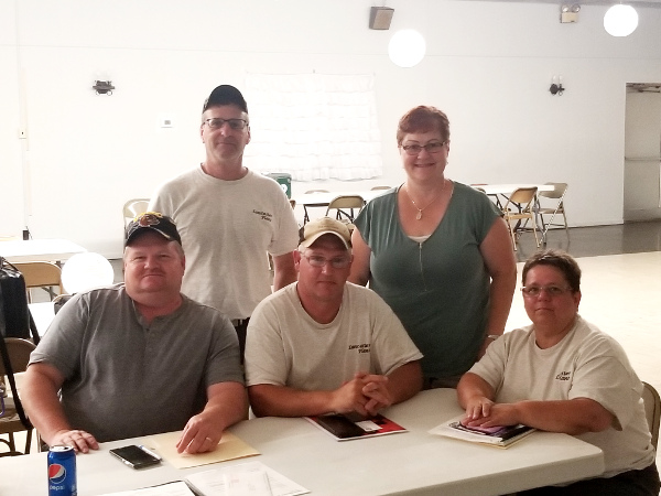 A group of UE Local 777 members who work at Treehouse Foods in Lancaster, OH