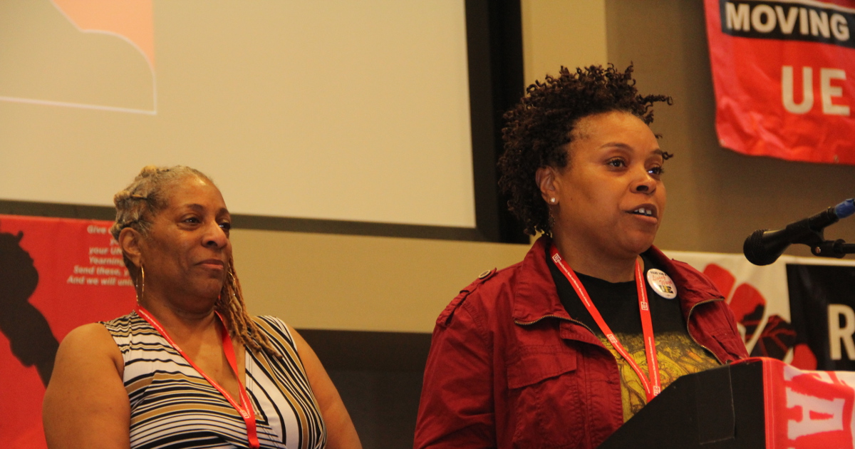 Photo of two African-American women on stage