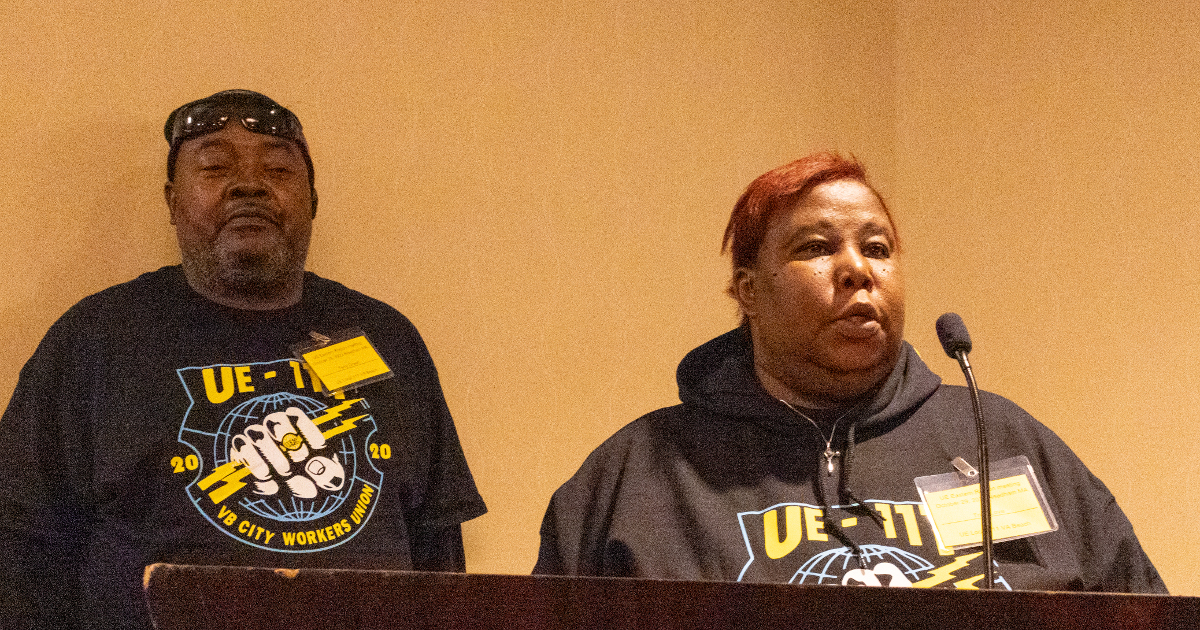 Terry Green (left) and Trina Love (right), UE Local 111
