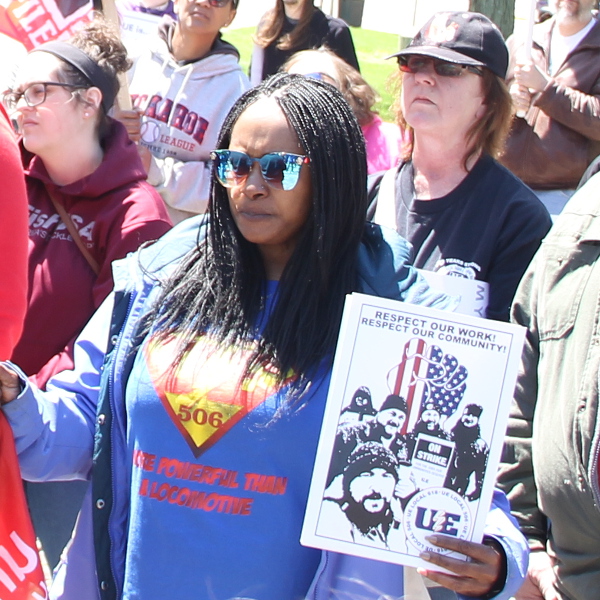 Local 506 members at rally supporting Local 610