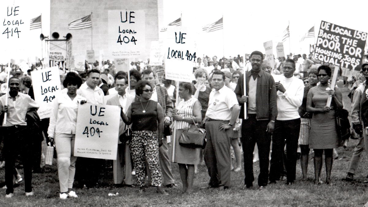 Members of UE Local 404 and 158 at the Solidarity Day Rally