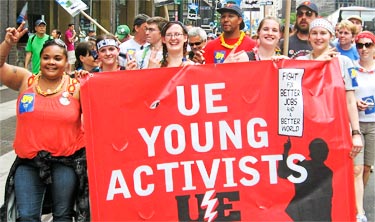 UE Young Activists march in New York
